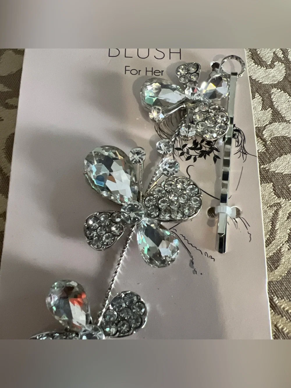 Silver Rhinestone Butterfly  hair clip new hair accessories hair crown clip